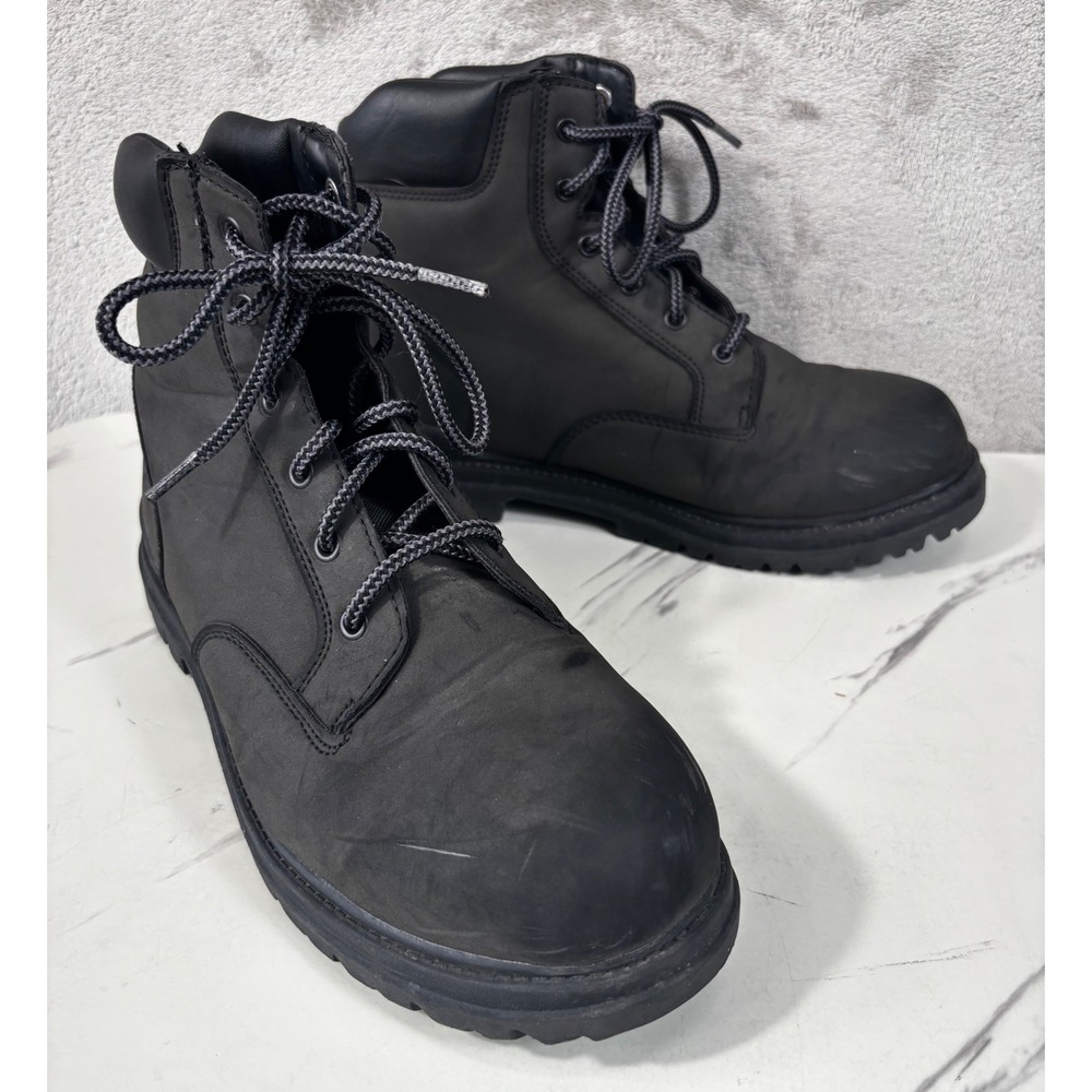 Ozark Trail Work Boots Mens Size 10 Black Good Condition MNOT42CA017 Lace Up Lug